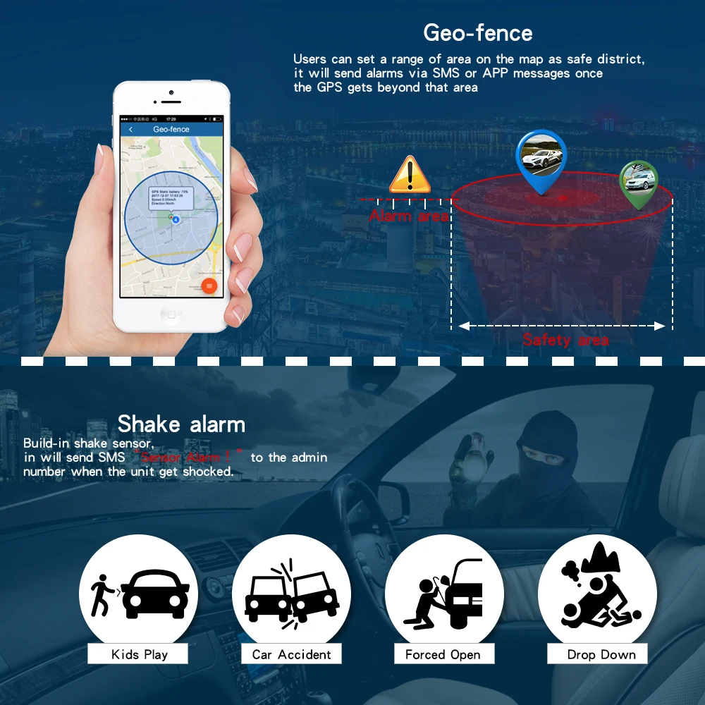 Автомобильный GPS трекер 3G TK905 водонепроницаемый с приложением 5000 мАч|GPS-трекеры| |