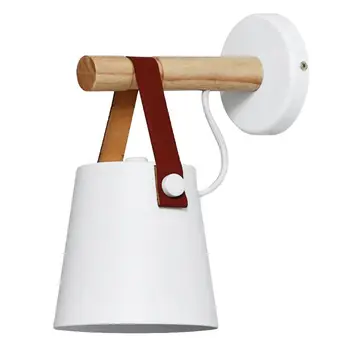

Nordic LED Wall Lamp Wood Hanging Sconce Modern Bedside Light For Living Room Restaurant 28TC
