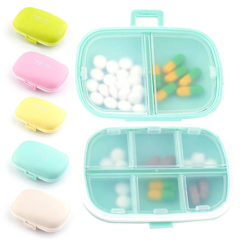 Travel Outdoor Portable 8 Slots Seal Pill Box Medicine Storage Small Organizer Container Case Drug | Красота и здоровье