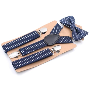

Kids Set Party Boy Cute Baby Girl Toddler Dot Fashion Suspender Clip Causal Bow Tie Children Body Suit