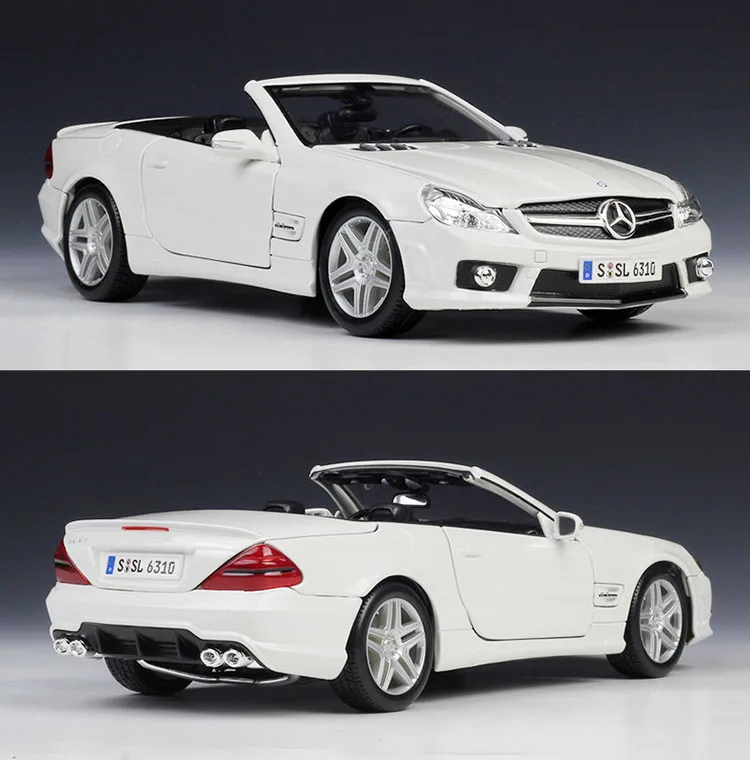 Maisto SL63 AMG, спортивный автомобиль, литая под давлением модель автомобиля, 1:18, металлический сплав, высокая симуляция автомобилей с базой, игрушки для мальчиков, транспортные средства, подарки для мальчиков