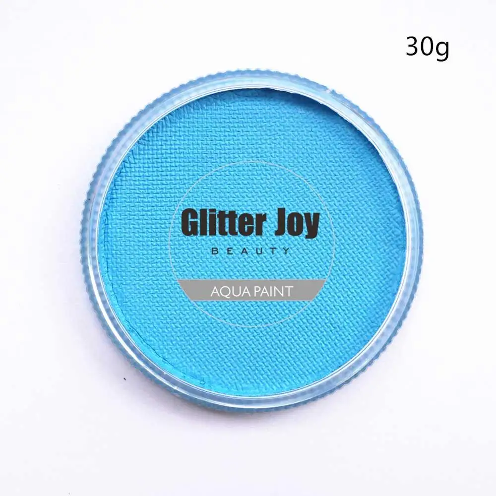 Aqua Blue 30g/pc Water Based Pure Aqua Blue Face Body Paint Pigment Makeup in Halloween Party Fancy Dress Beauty Makeup Tool 2