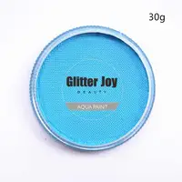 Aqua Blue 30g/pc Water Based Pure Aqua Blue Face Body Paint Pigment Makeup in Halloween Party Fancy Dress Beauty Makeup Tool 2