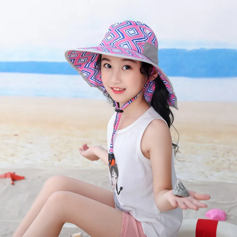

Регулируемая летняя Солнцезащитная шапка SPF 50 +, детская пляжная шапка для путешествий и плавания, детские шапки для активного отдыха, походов и рыбалки