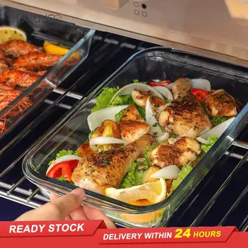 

1.6L/2.2L microwave oven high temperature resistant tableware glass bakeware household cheese baked rice dish deep soup plate