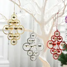 Рождественская подвеска-колокольчик, металлические декоративные колокольчики, украшения для рождественской елки, украшения для стен, потолка, окон