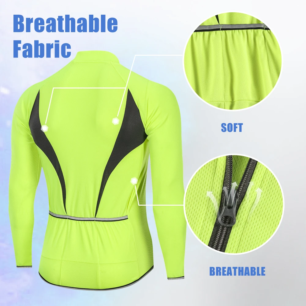 Queshark майки для велоспорта мужские велосипедные спортивные дышащие велосипедные горные MTB светоотражающие с длинным рукавом Одежда велосипедные рубашки