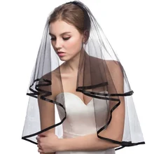 Новинка 2T свадебная фата белая/цвета слоновой кости короткая фата невесты с гребнем