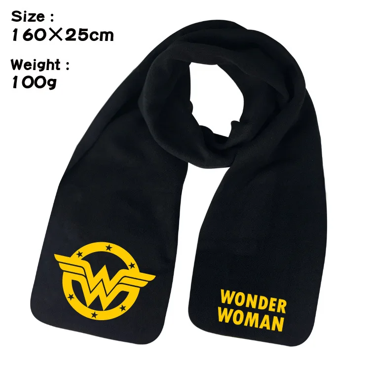 Wonder Women Зимний теплый шарф детский Женский Мужской шейный платок MV DC Бэтмен Супермен Чудо-женщины Капитан Америка Дэдпул длинные шарфы - Цвет: Wonder Women