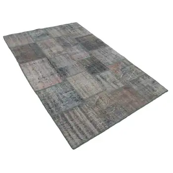 

140x203 Cm Grey Handmade Patchwork Rug-5x7 Ft