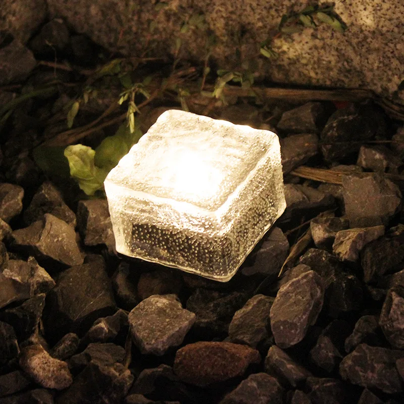 Square Decor Sidewalk Lights Solar Pavement Light LED Garden Brick Ice Lamps Led Brick Paver