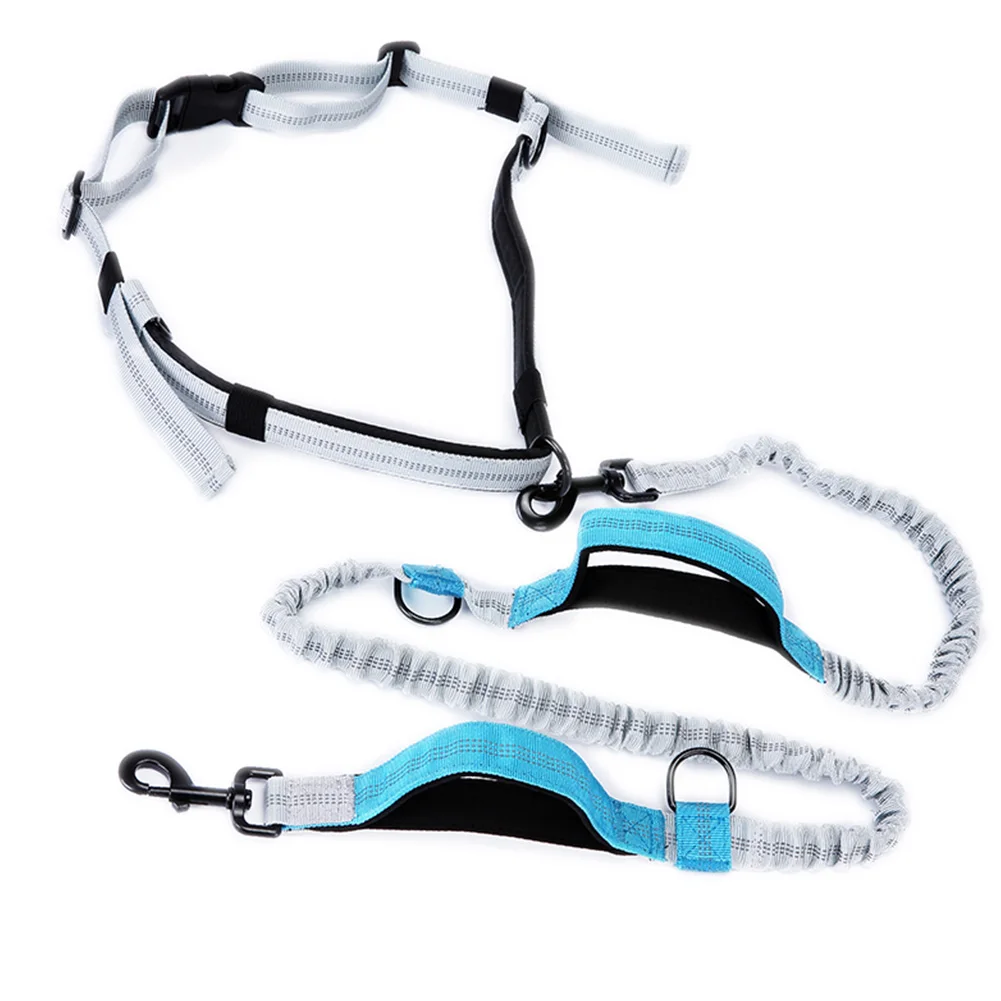 

Adjustable Running Hands Free Pet Leash Soft Durable Practical Jogging Reflective Retractable Walking Dog With Dual Handle