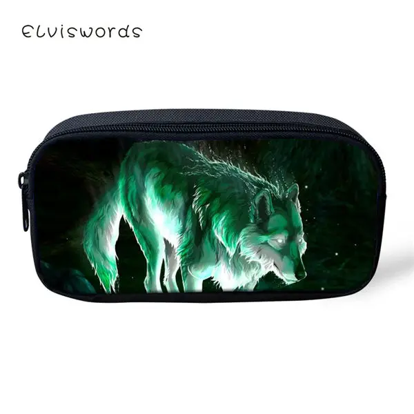 CDWX3782K ELVISWORDS пенал для детей мультфильм волк печатает шаблон студентов ящик детские школьные пеналы для ручек девочек милый Косметик - Цвет: CDWX3782K