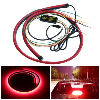

1pcs 12V LED Lights Strip Car High Brake Driving Lights LED Signal Warning Lamp Auto Flexible Mount Safety Lamp 100cm Car Rear