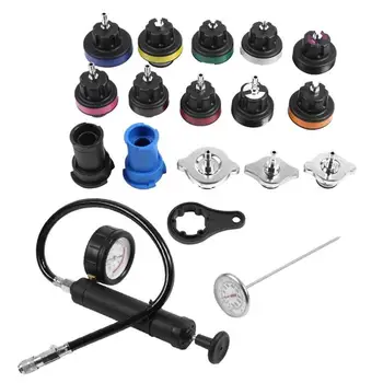 

18Pcs Water Tank Leak Detector Car Cooling System Refrigeration System Tester Kit Universal Tool Tester Car Diagnostic Tool