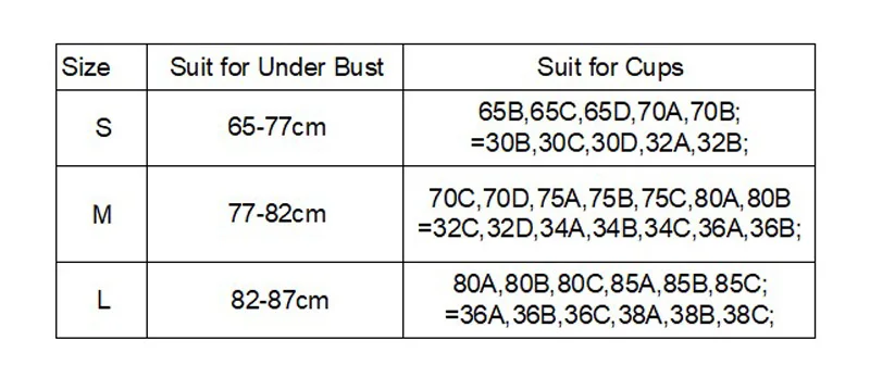Back Cross Bra size