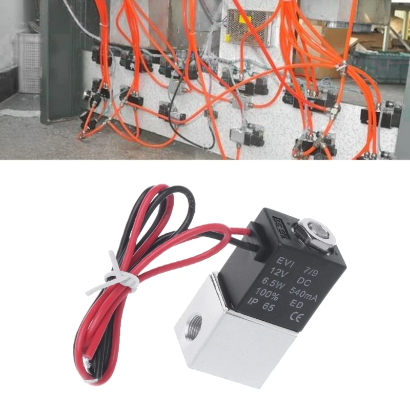 Нормально закрытый электромагнитный клапан 2V025-06 12V DC 1/" провод для воды, воздуха, газа