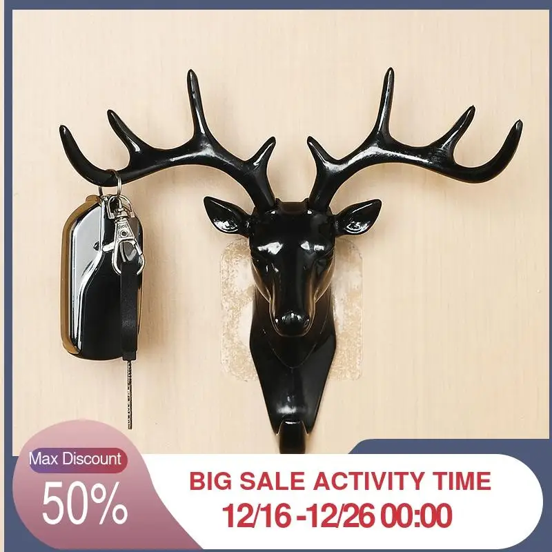 Рога декоративный крючок самоклеящийся отверстие без настенные подвесной