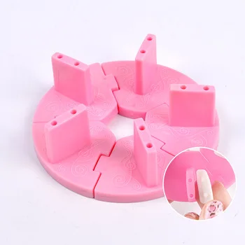 Removable Lotus Seat Training Frame DIY Nail Art Polish Gel UV False Tips Display Practice Stand Holder Salon Manicure Tools Set