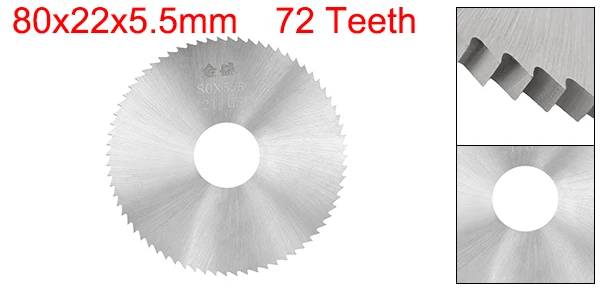 Uxcell циркулярные пильные диски 80x22x2-5.5mm 72 прекрасно подходит для зубов, HSS дисковые режущие лезвия для дерева металла прецизионные Резы в древесном алюминии