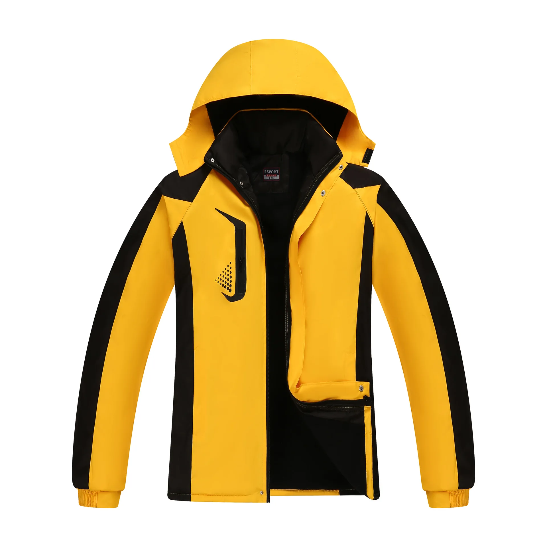 Дождевик, куртка, водонепроницаемая, для спорта на открытом воздухе, рекламная рубашка, Inca, толстый бархат, осень и зима, плюс размер, хлопковая стеганая одежда - Цвет: Цвет: желтый