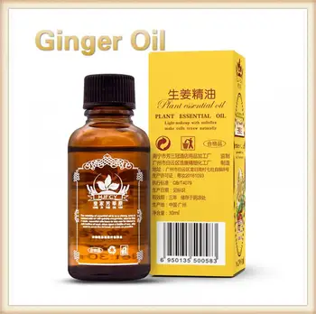 

30ml 100% Natural Original Ginger Extract Plant Essential Oil Body Massage Thermal For Scrape Therapy SPA Shower Oils Skin Care