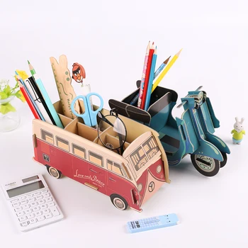 

DIY Cardboard Stationery Storage Box Children Pencil Holder Desk Organizer Pencil Case Kawaii Gift For Kids Pen Container Rack