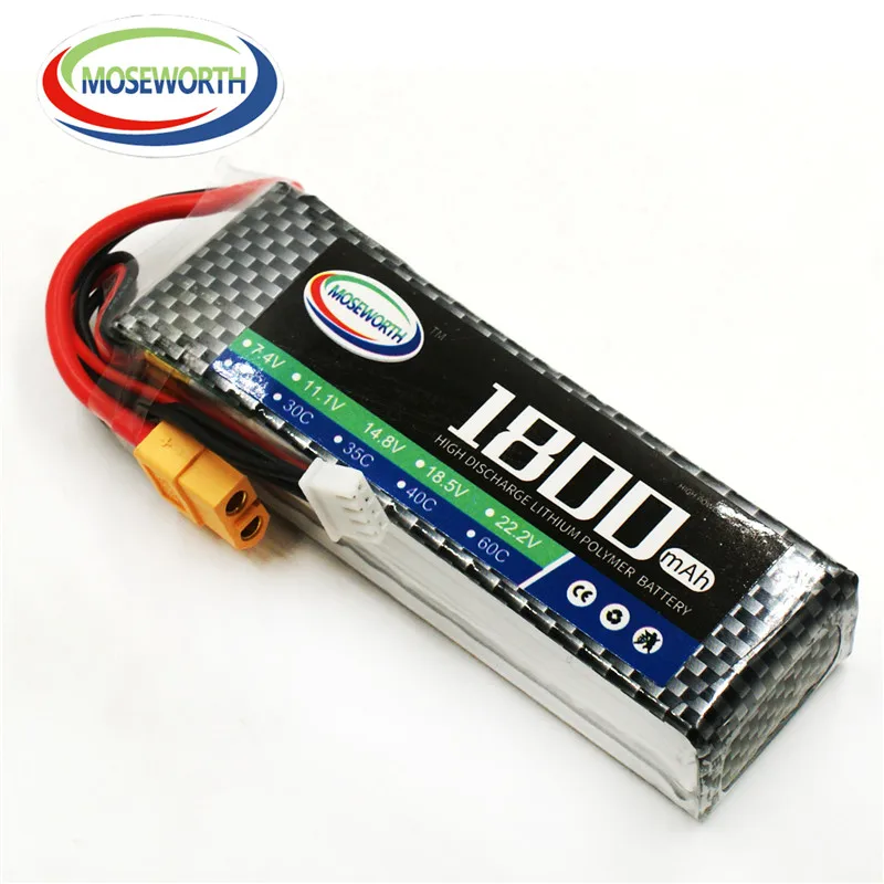 MOSEWORTH 2S RC LiPo батарея 7,4 V 1800mAh 25C для радиоуправляемого вертолета дрона самолета автомобиля радиоуправляемые игрушки батареи LiPo 7,4 V
