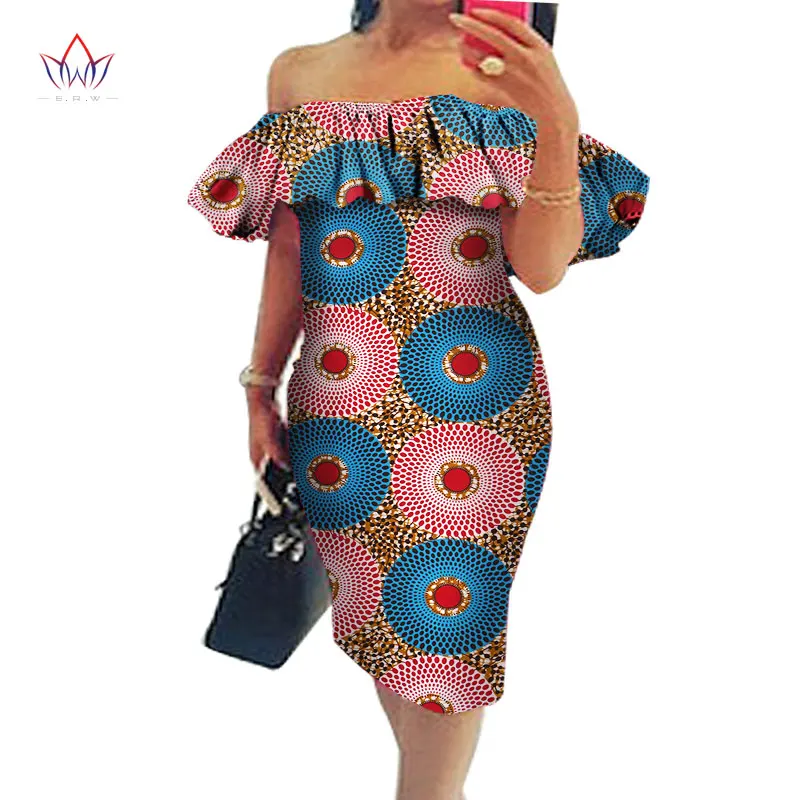 Новые африканские платья для женщин Дашики с открытыми плечами Африканское платье Базен размера плюс традиционная африканская одежда WY574 - Цвет: 13