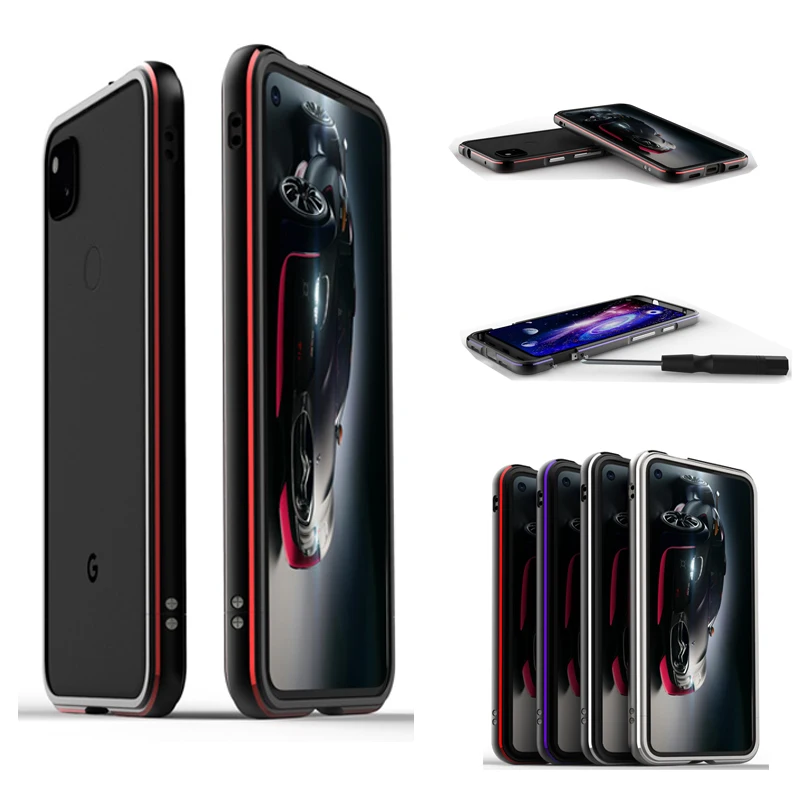 For Google Pixel 4A 4G Case Aluminum Metal Bumper for Google Pixel 4A 5G Frame Slim Cover phone case Google Pixel4A Metal Shell
