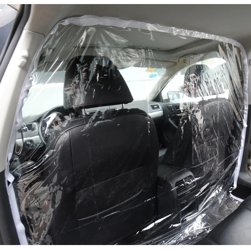 Car Taxi Isolation Film Partition Plastic PVC Anti-Saliva Fully Enclosed Partition Screen Protective Net for Car Front and Rear 