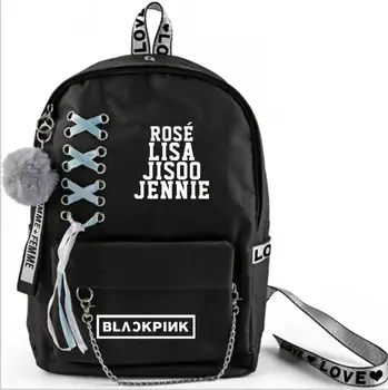 

BLACKPINK backpack ins fresh Lace Up Korean version backpack Student Backpack large capacity Backpack