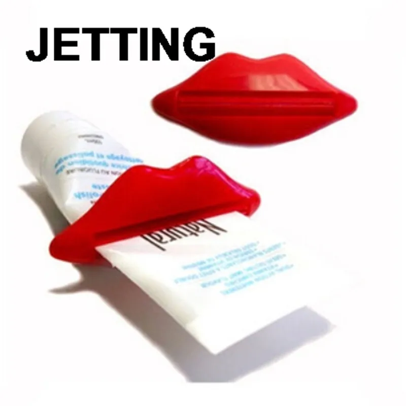2 Pcs Easy-using Sexy Lip Kiss Bathroom Tube Dispenser Toothpaste Cream Squeezer Sanitary Ware Accessories
