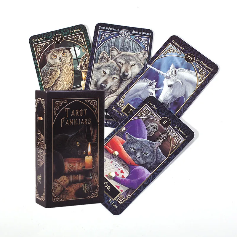 Tarot Familiars Board Deck High Quality Full English Cards For Party Game In Stocks mini size universal tarot deck leisure party table game high quality fortune telling prophecy oracle cards with guide book