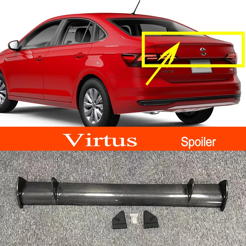 Virtus Real Carbon Fiber / FRP GTstyle Carstyling Sporty Rear Trunk Wing Spoiler for