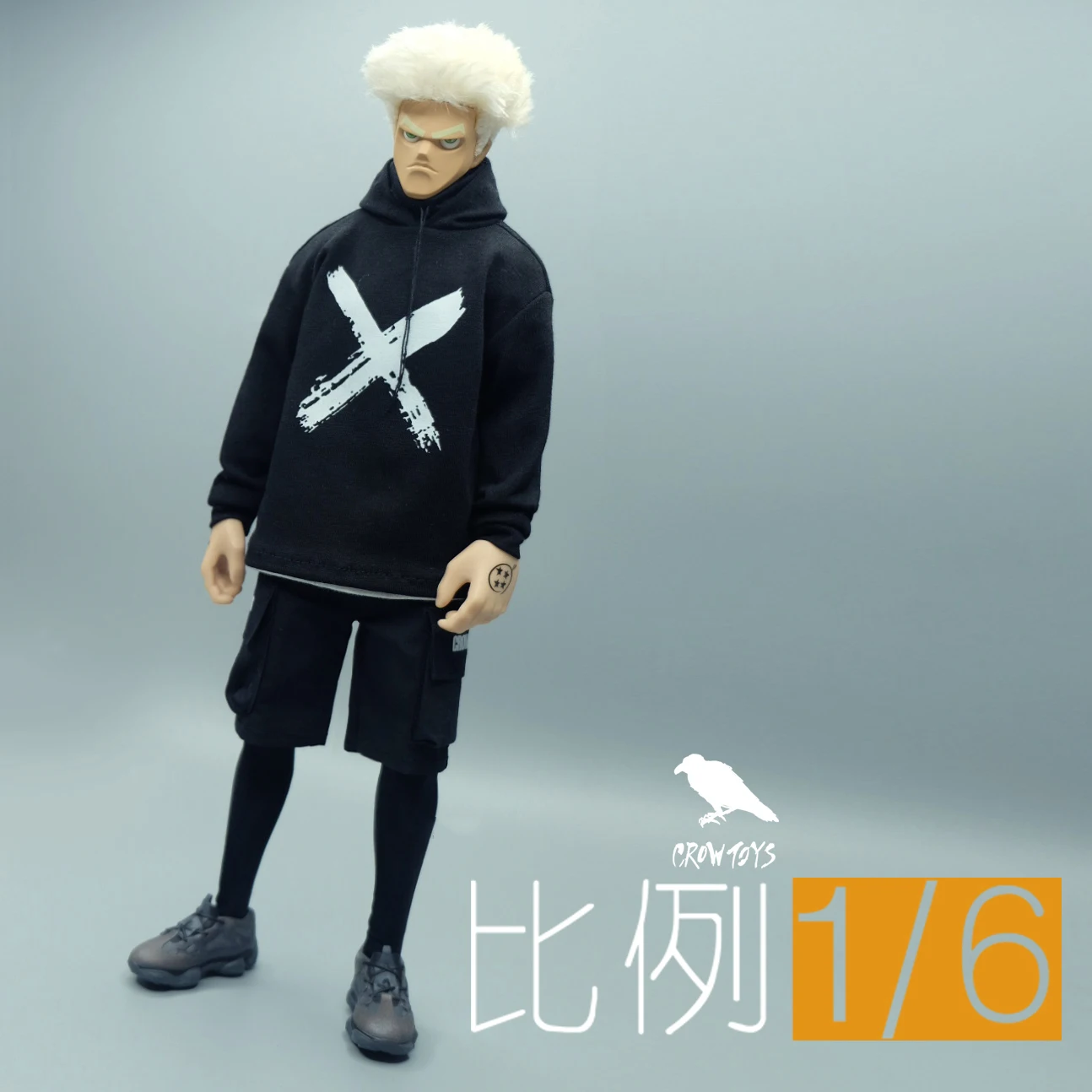 1/6 Scale Mens Black Casual Long Hoodie Sweatshirt for 12'' Action Figure 
