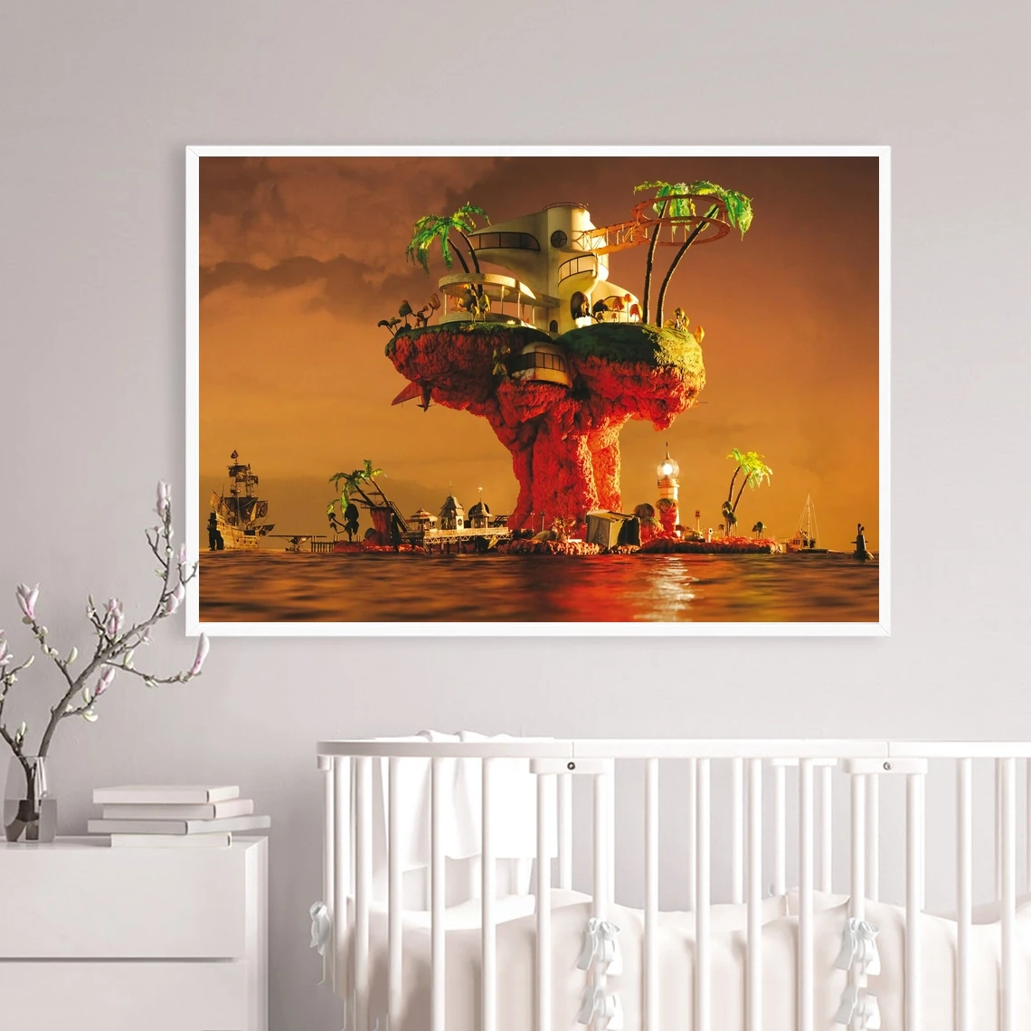 Gorillaz - Plastic Beach Music Album Cover Poster Print, Music Singer Star Photo Photo Art Poster Decorazione Della Casa Pittura Murale