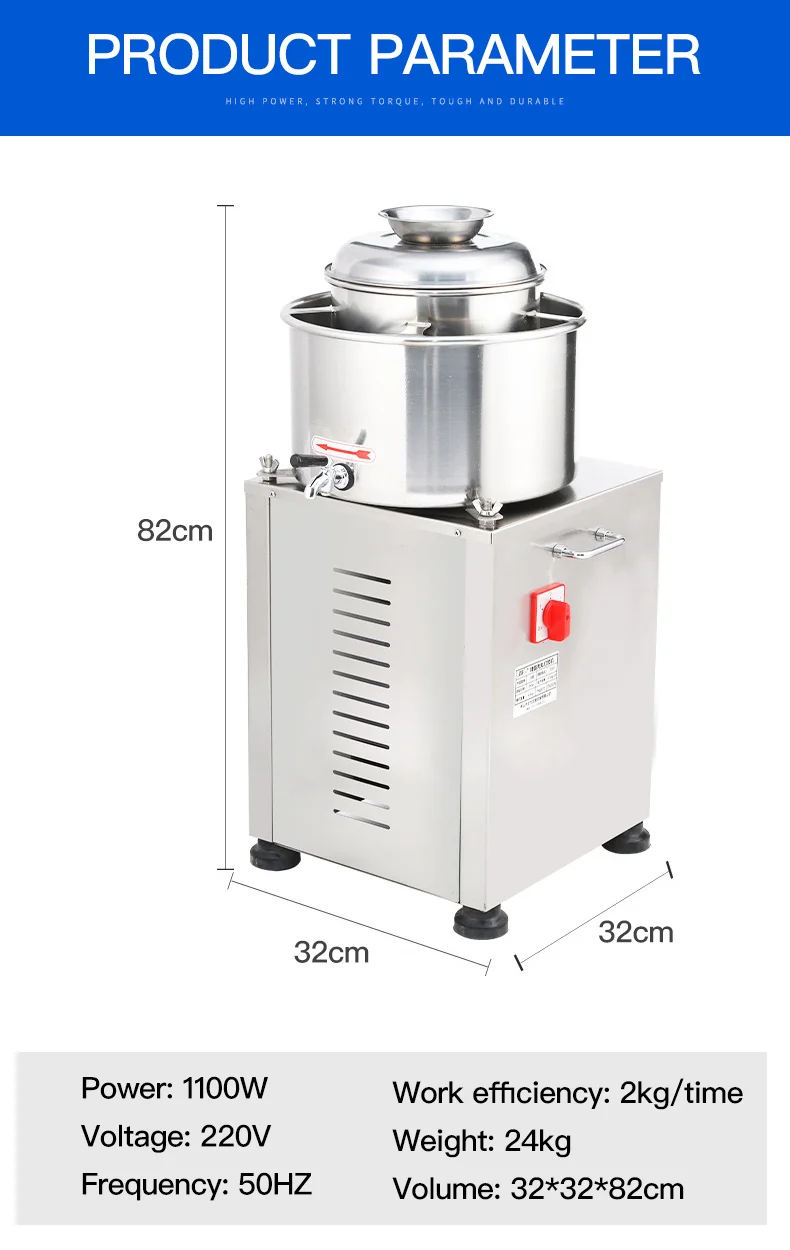 XEOLEO Meatball Puree Machine Meatball Beater Meat Grinder Vegetable Stuffing Maker Fish Ball Minced Garlic/Chili Food Processor