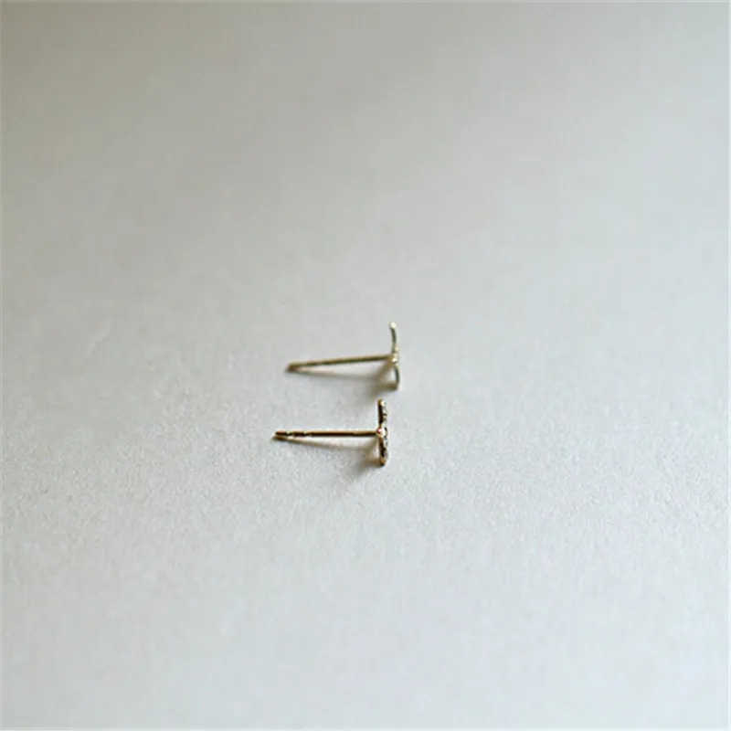 925 Sterling Silver French Simple Pavé Crystal Honeysuckle Flower Stud Earrings Women Trend Charm 14k Gold Plating Jewelry Gift