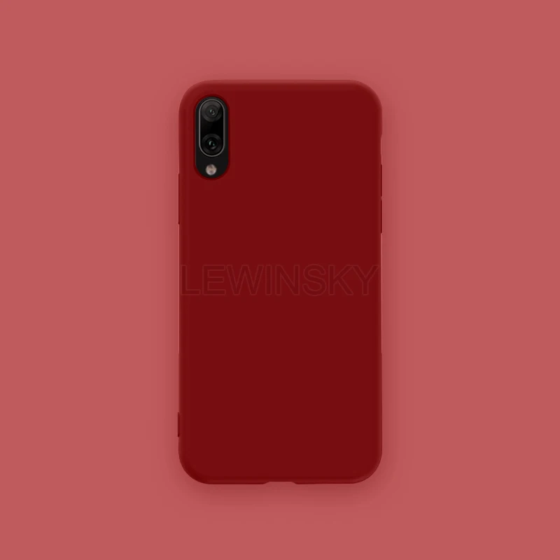 Силиконовый матовый чехол ярких цветов для Honor 9X9 10 lite 8X 8A View 20 7C 7A Pro Чехол из мягкого ТПУ Ультратонкий чехол для телефона - Цвет: Red wine
