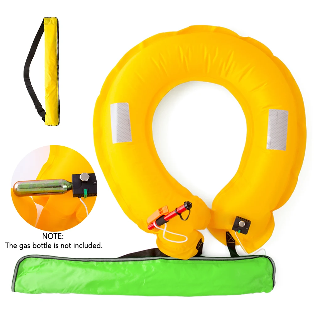 Спасательный пояс, автоматический надувной спасательный круг, пояс со светоотражающими лентами для каякинга, рыбалки, для взрослых и детей, спасательный жилет - Цвет: Green Manual