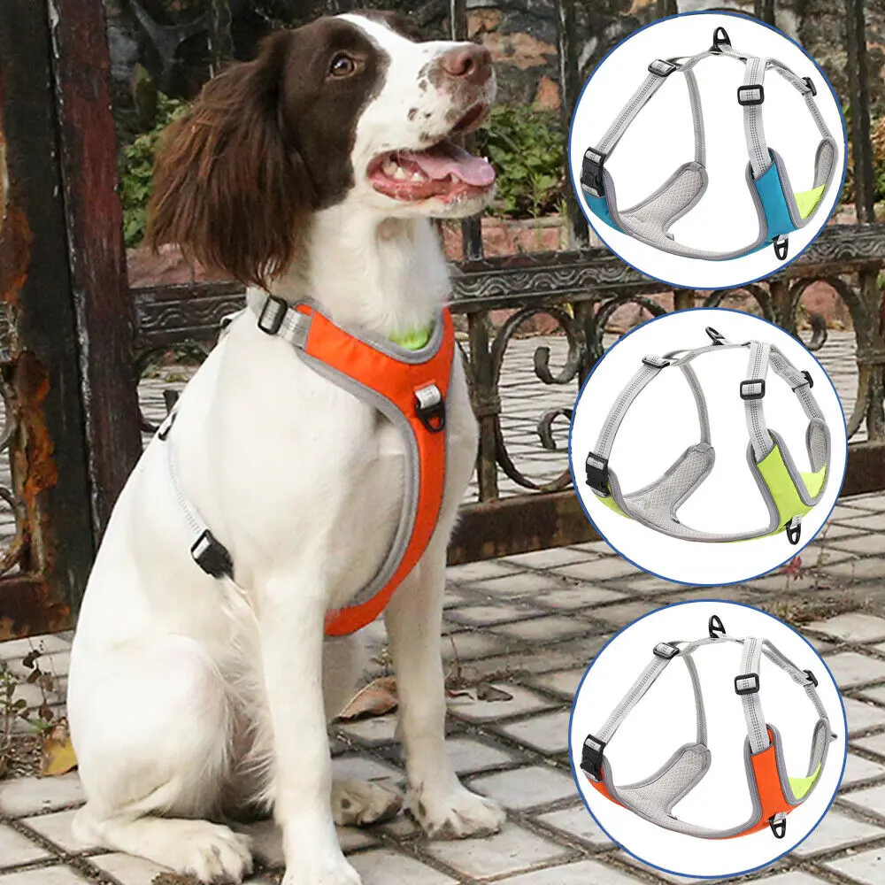 Medium Extra Large Non-Pull Dog Pet Seat Belt Reflective Nylon Soft Mesh Waistcoat | Дом и сад