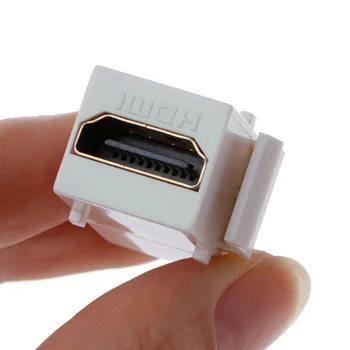 

10pcs/lot CY 10pcs/bag HDMI 1.4 Snap-in Female to Female F/F Keystone Jack Coupler Adapter for Wall Plate White