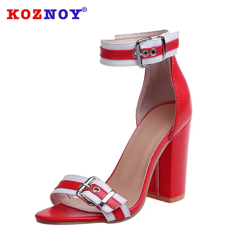 Fujin/женская летняя обувь Модель 2020 года Модные туфли на высоком каблуке с пряжкой