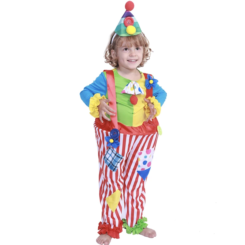

Kids Clown Costume Cosplay Circus Clown Suit Halloween Costume For Kids Carnival Party Dress Suit