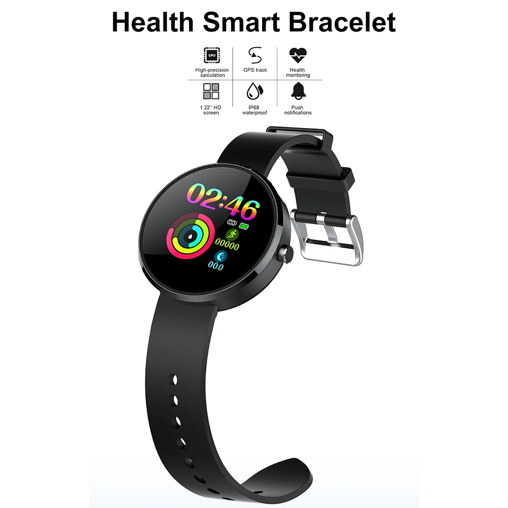 Новые смарт-часы монитор артериального давления пульса фитнес-браслет поддерживает Водонепроницаемость Bluetooth Смарт-браслет для IOS Android телефон