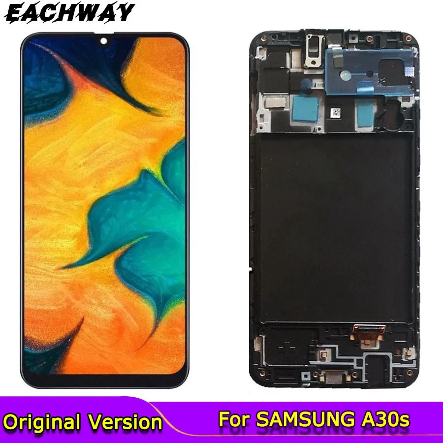 ЖК-дисплей для SAMSUNG Galaxy A30S A307F A307 сенсорный экран дигитайзер в сборе A30s | Мобильные