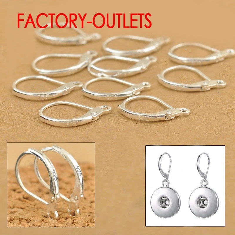 Accesorios para pendientes de plata de ley 100, componentes de joyería, bricolaje, 925 Uds., precio de fábrica, venta al por mayor|Piezas de cierre y matarial de joyería| - AliExpress