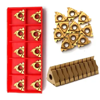 

10Pcs/Set 16IR AG60 Inserts Blade Lathe CNC Carbide Thread Cutting Turning Tool