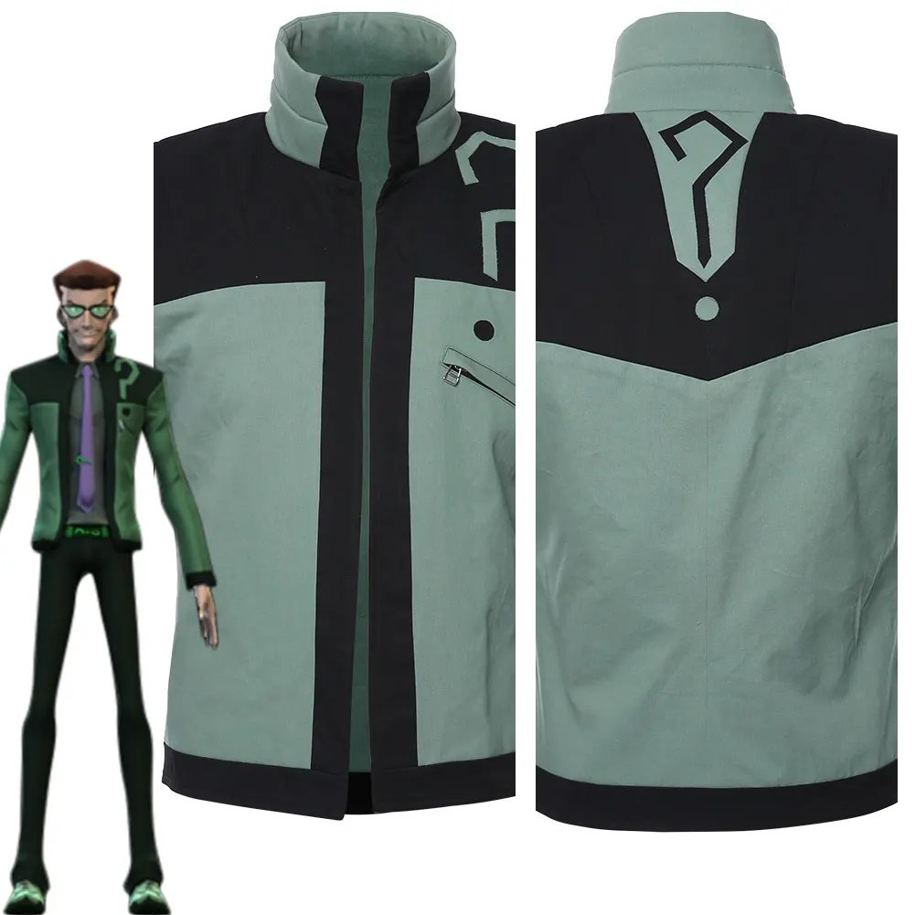 DC Young Justice Riddler карнавальный костюм куртка униформа для взрослых мужчин мужские